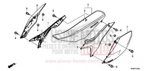SIEGE/COUVERCLE LATERAL CRF250RH de 2017